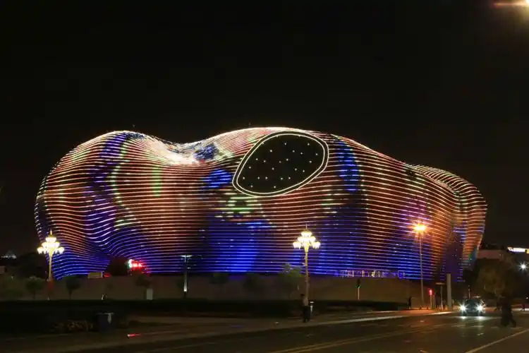 鄂尔多斯市博物馆夜景.