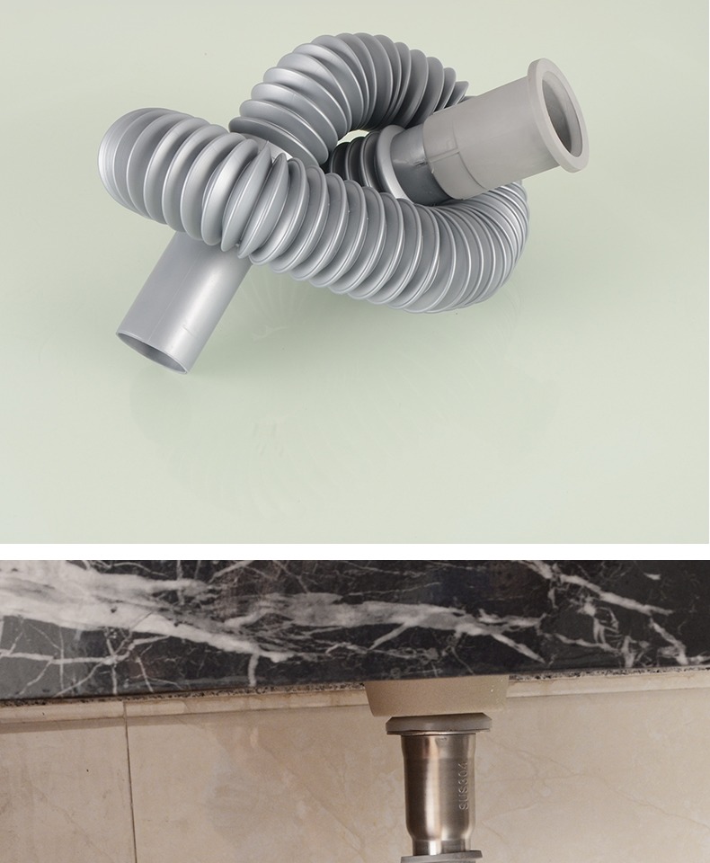 洗脸盆下水道管道排水管通用伸缩加长软管防臭浴室柜洗漱台下水管面盆