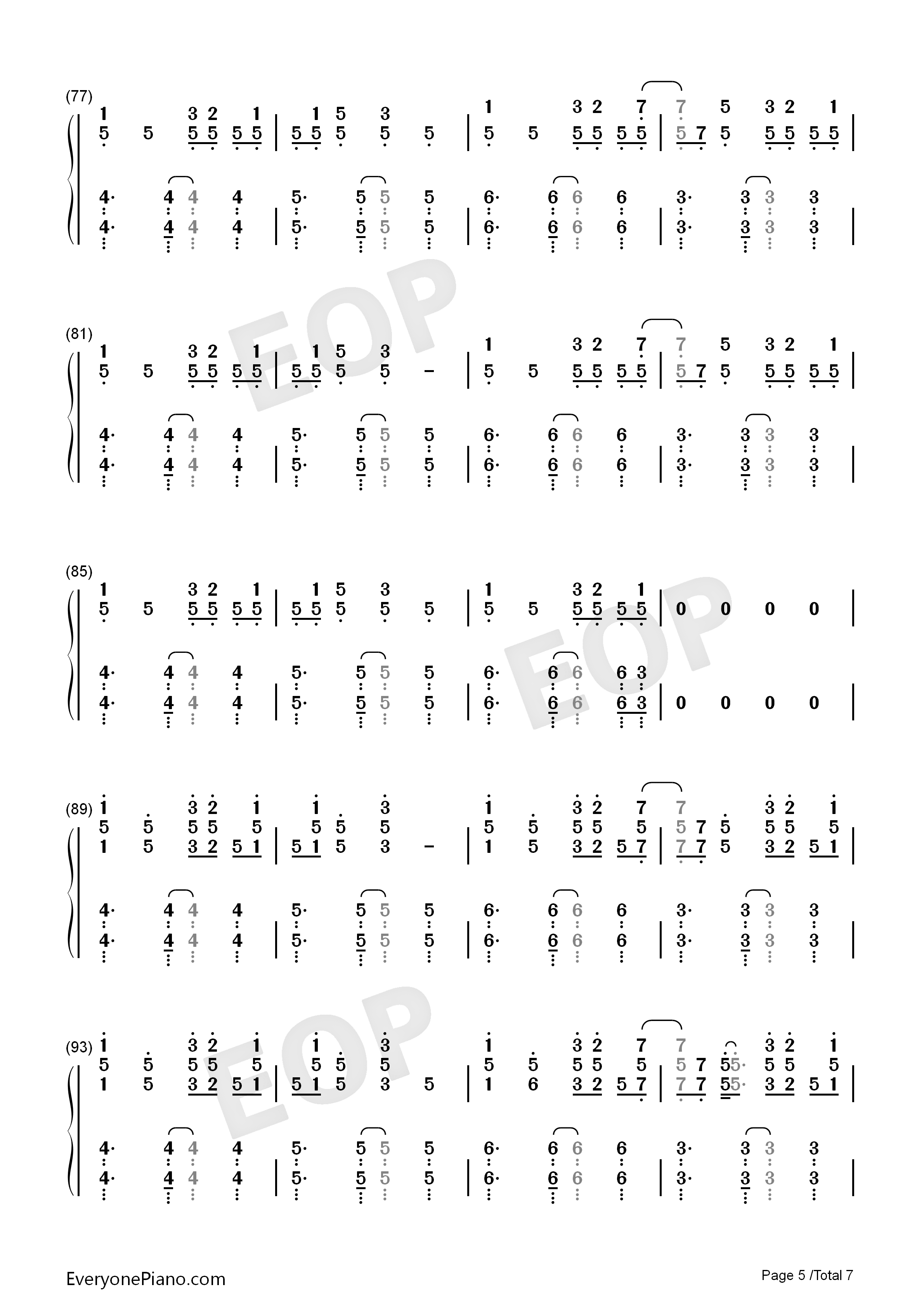 溯reverse-这一秒只想在爱里沉溺-抖音热歌双手简谱预览5