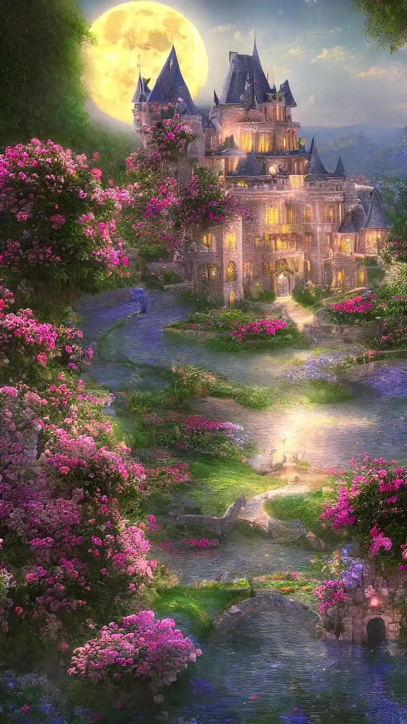 绝美壁纸 #ai绘画 #梦幻城堡 #人间仙境美如画 #欣赏 - 抖音