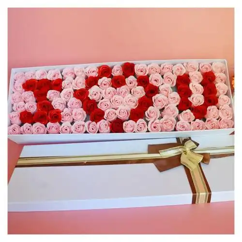 微信爆款一件代发香皂肥皂玫瑰花束礼盒数字1314礼盒厂家直供