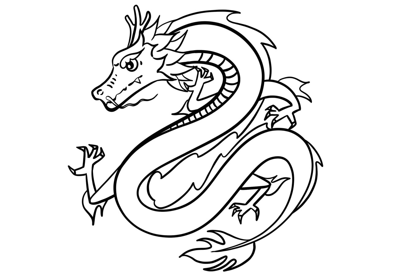 简笔画 分享一张龙简笔画步骤图 .