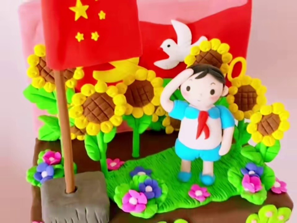 党庆主题超轻粘土立体场景教程来喽~材料包已上线!