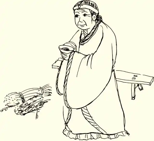 民间故事:老婆婆半夜小解,听见小鬼说话,往光棍家里扔了把糯米