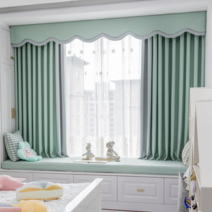 定做飘窗窗帘帘头图片