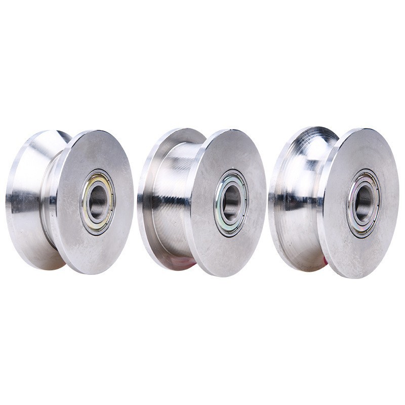 不锈钢单轮小号轨道轮吊轮玻璃门窗重型定滑轮v型u型h型槽钢滑轮