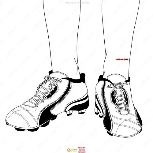 各式人体穿鞋脚姿态线稿原画插画合集