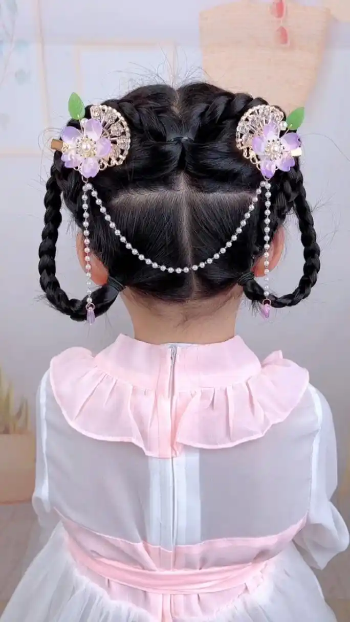 古风汉服发型|五一出游必扎发型