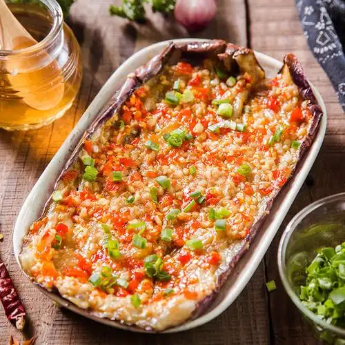 木屋 烧烤食材新鲜茄子配蒜蓉调料户外半成品烤茄子1根