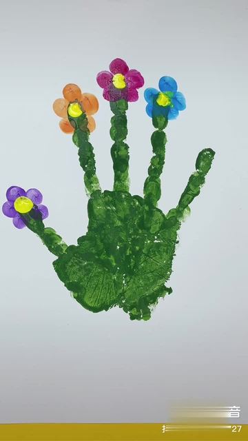 用手掌,画漂亮的仙人掌!创意美术 手印画 萌知计划 兴趣才艺抖音青少