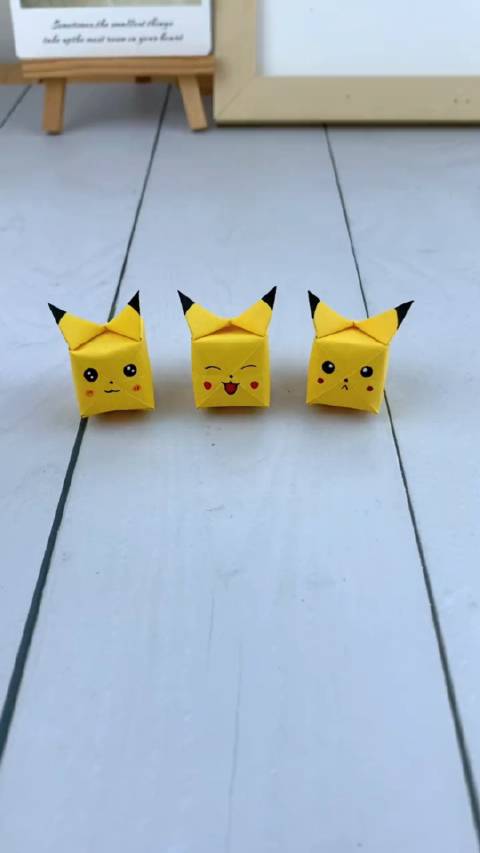 皮卡丘折纸,可爱爆表制作简单#折纸#秒懂创意的微博视频