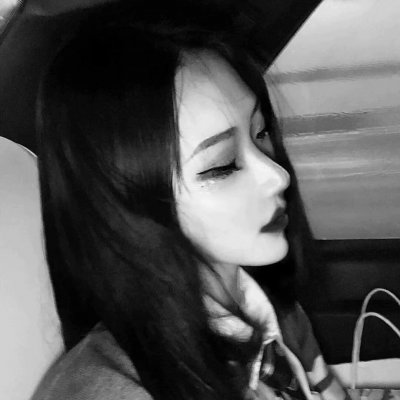 时尚女生黑白丧头_qq女生头像_我要个性网