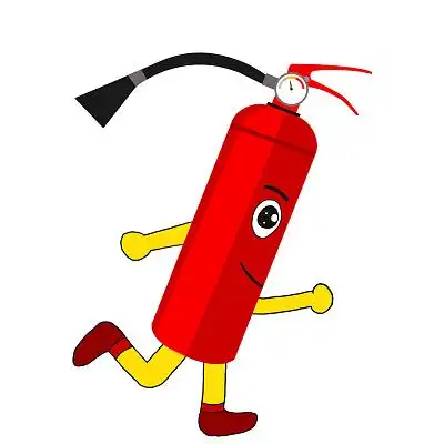 灭火器 消防卡通器材 红色 jpg psd格式 元素消防灭火器元素