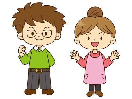 家庭插图02_爸爸/妈妈