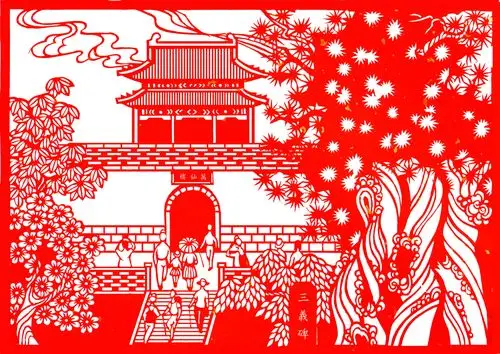 泰山风光剪纸新作(之一)