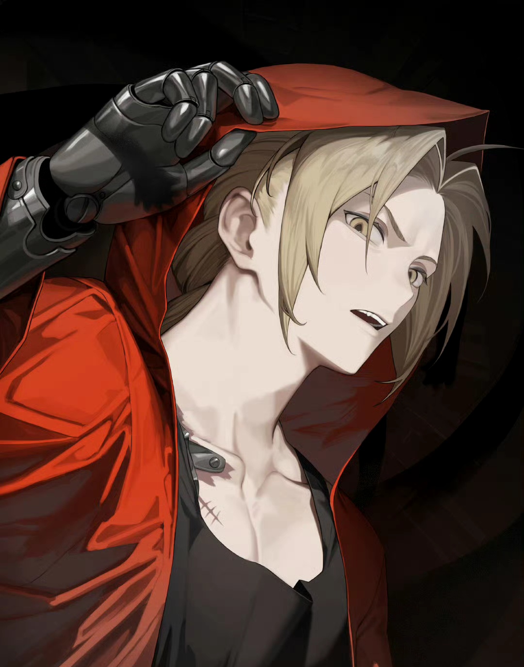 的一组《钢之炼金术师》同人插画,描绘了长大后的爱德华·艾尔利克