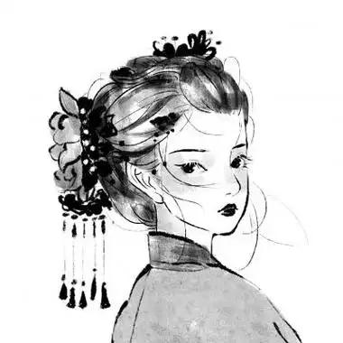 水墨画头像女生唯美高清