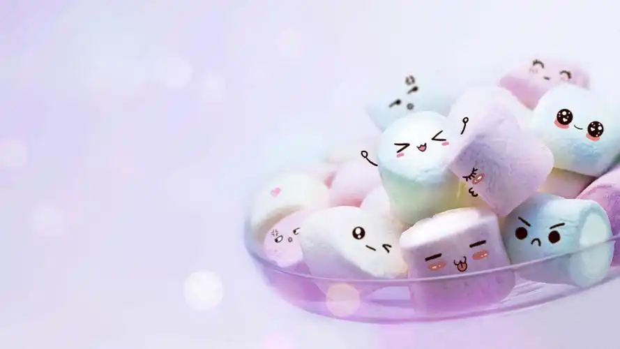 可爱棉花糖桌面壁纸