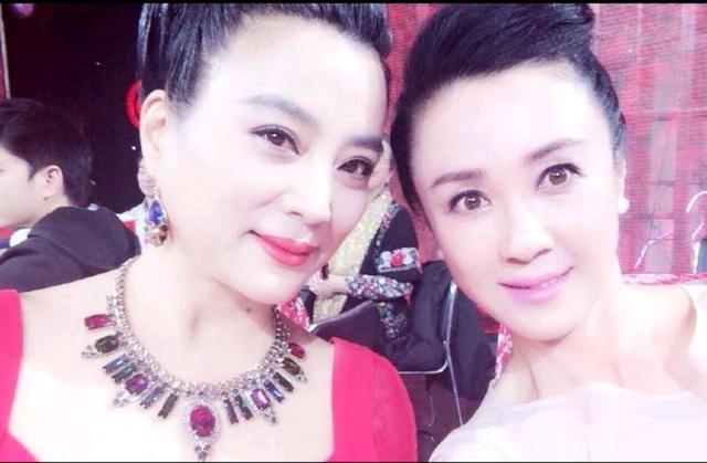 李玲玉傅艺伟同框,玉兔精与妲己比美,年过半百二人风韵犹存