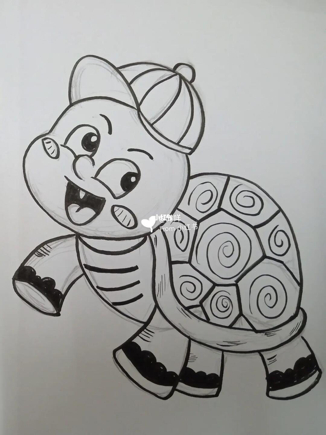 拟人动物简笔画