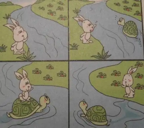 小学低年级看图写话(小兔过河)shitingquyanxiang