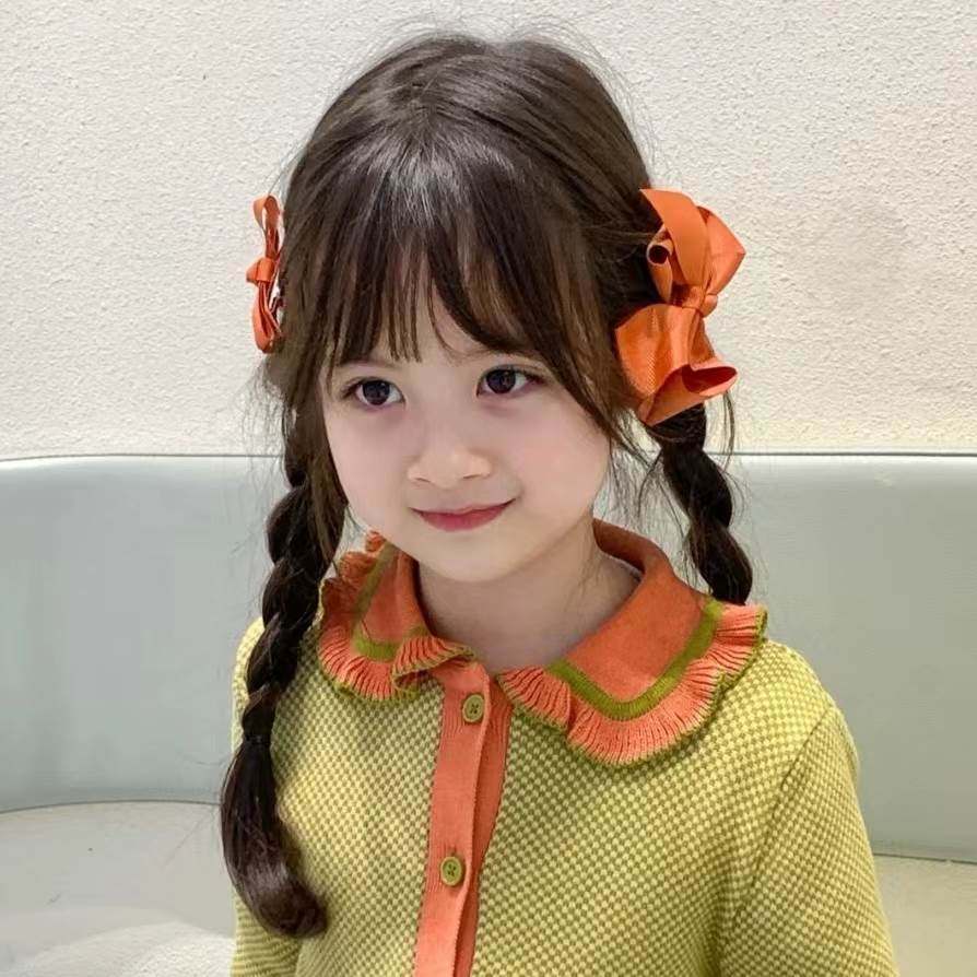 麻花辫儿童假发女孩俏皮双马马尾可爱长发造型日常整顶假发