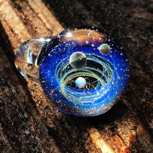 多川星空玻璃球 日本宇宙系列水晶球星空玻璃项链吊坠琉璃宝石男士女