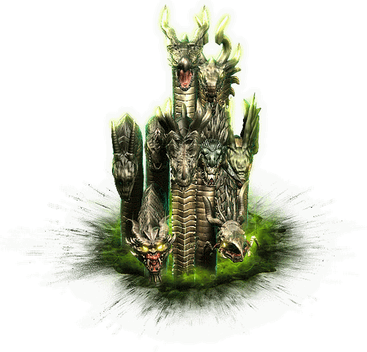 九头神龙高清怪物素材png格式