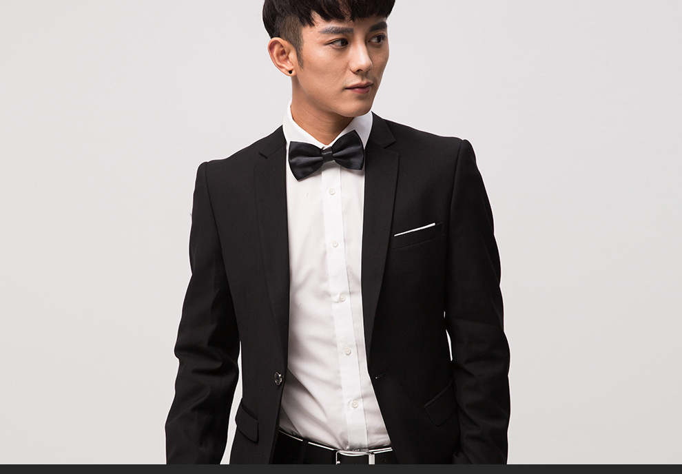 男士正装商务西服黑领结男结婚新郎韩版英伦蝴蝶结黑色批发