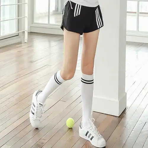 运动袜女中筒专业跑步健身马拉松夏季长筒白色运动袜