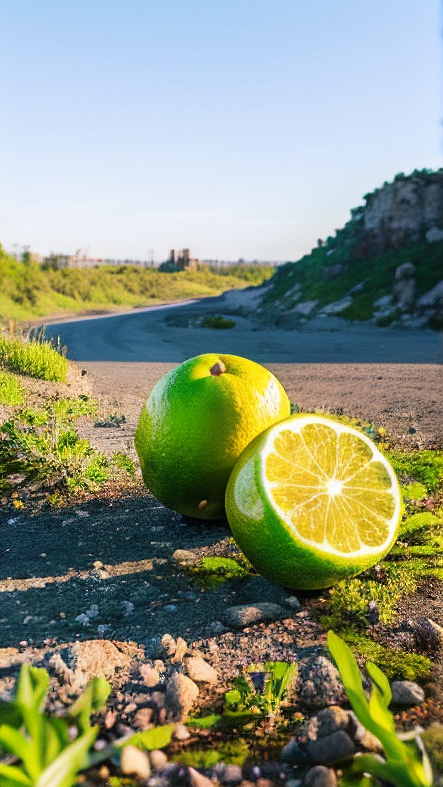 青柠壁纸,清新柠檬93与绿叶95 夏日炎炎,来一组青柠壁纸降降温吧!