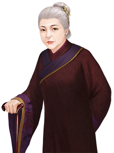 拄拐杖的老奶奶