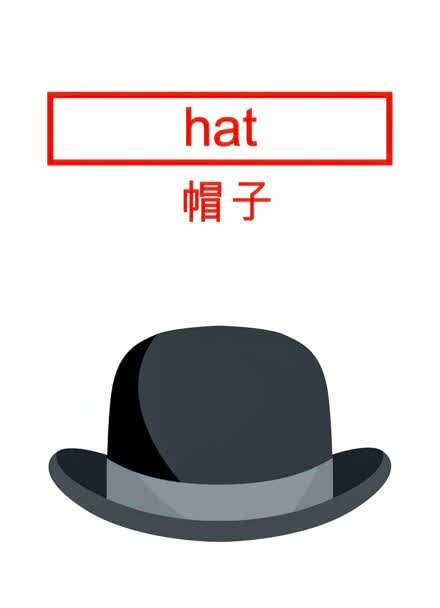 新概念英语第一册-第14课单词讲解-6-hat-grey and black