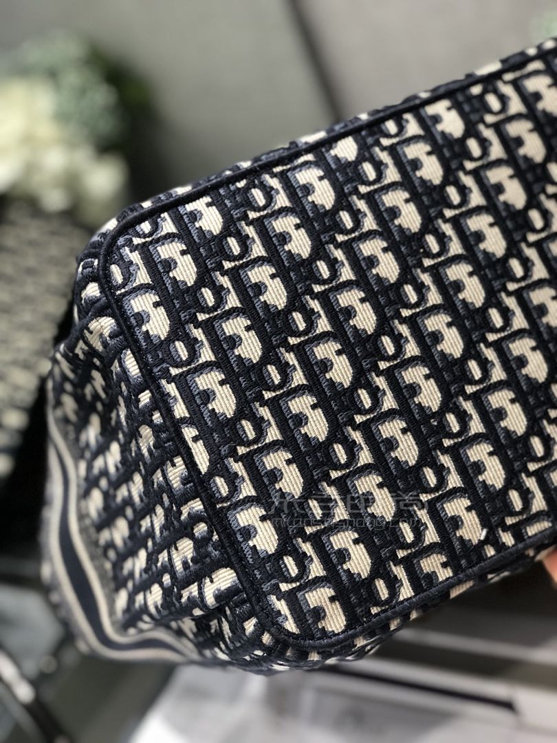 迪奥老花购物袋dior老花大号沙滩包手提包帆布刺绣菜篮子包