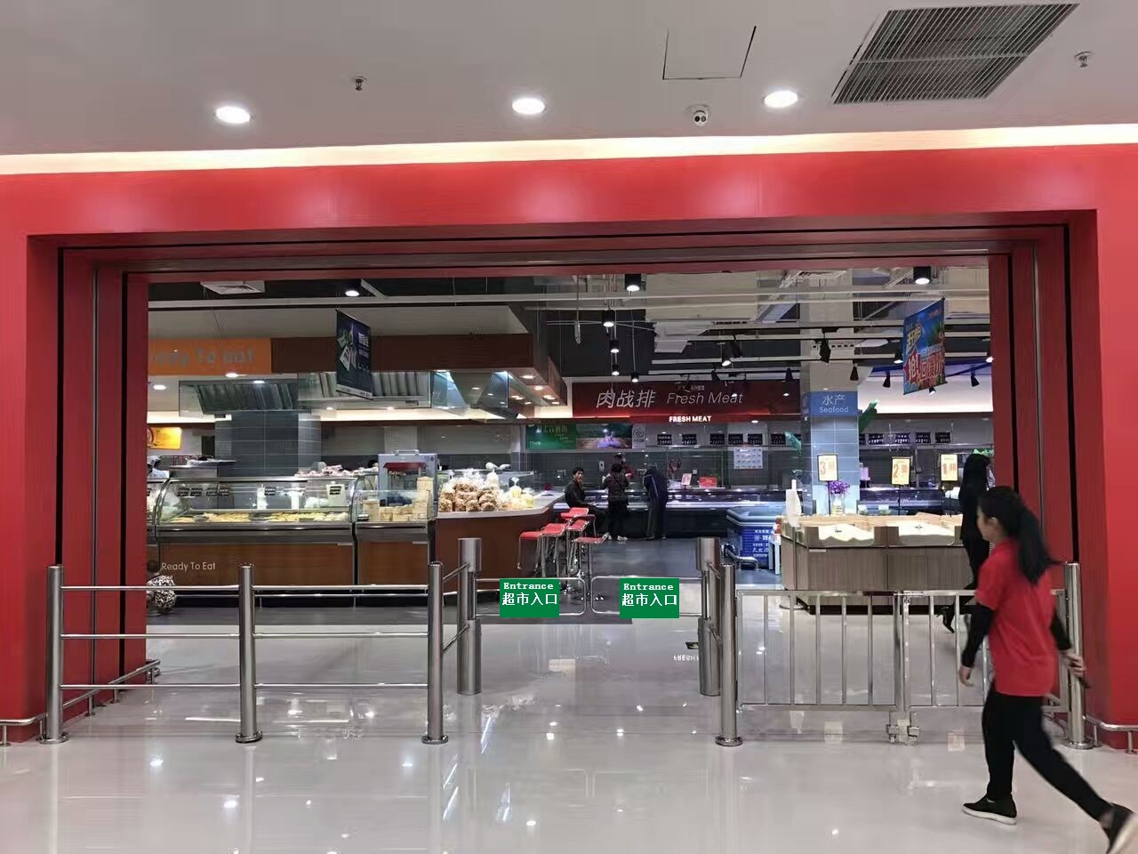 圆柱摆闸超市出口入口雷达自动感应门