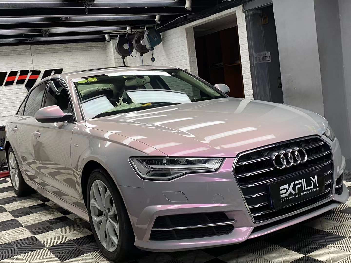 你想要的梦幻火山灰ekfilm改色膜奥迪a6l案例