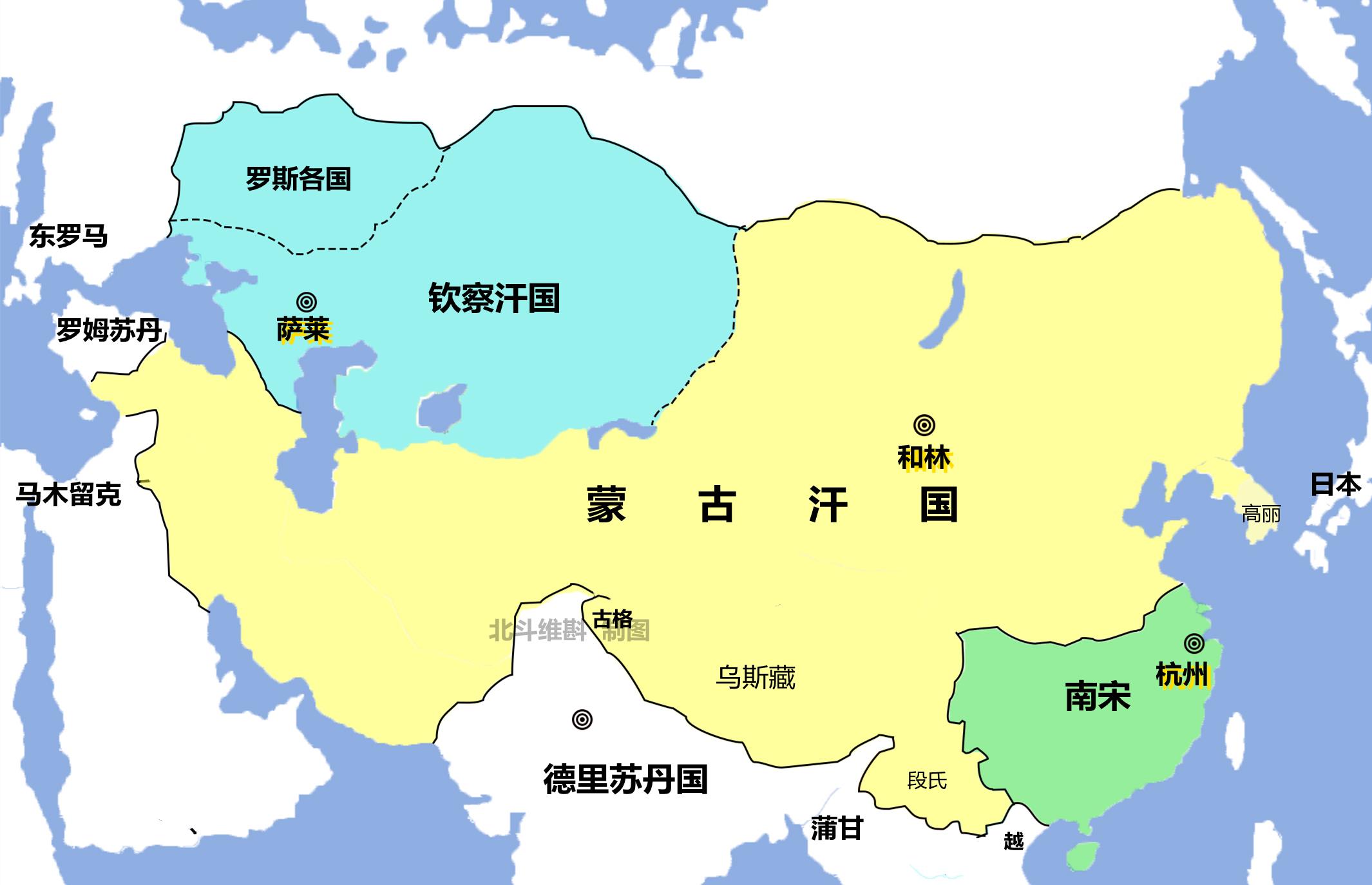 蒙古汗位之争:一个地跨亚欧大陆的大帝国最终分裂_铁木真_蒙哥_忽必烈