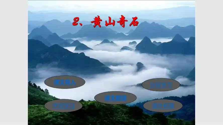 黄山奇石课件pptppt课件