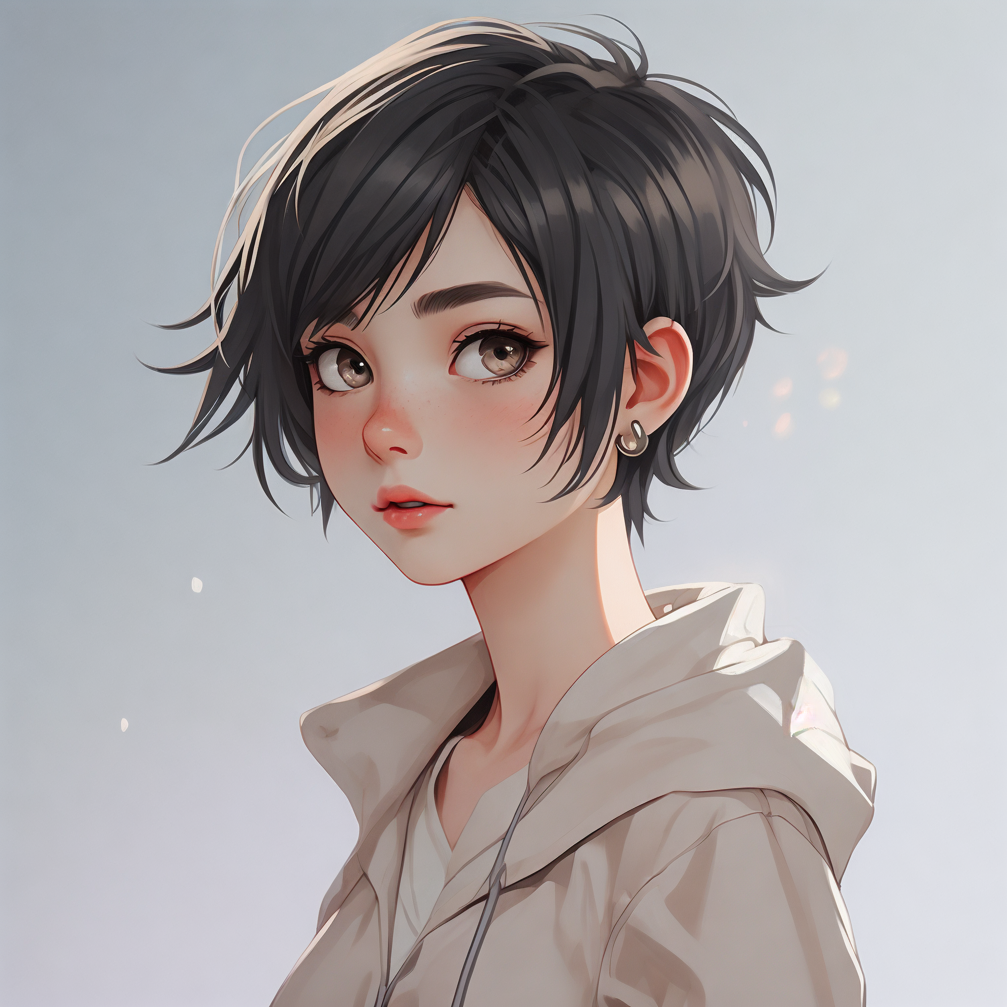 短发高冷女生卡通头像9369♀15 今天给大家分享一组短发高冷