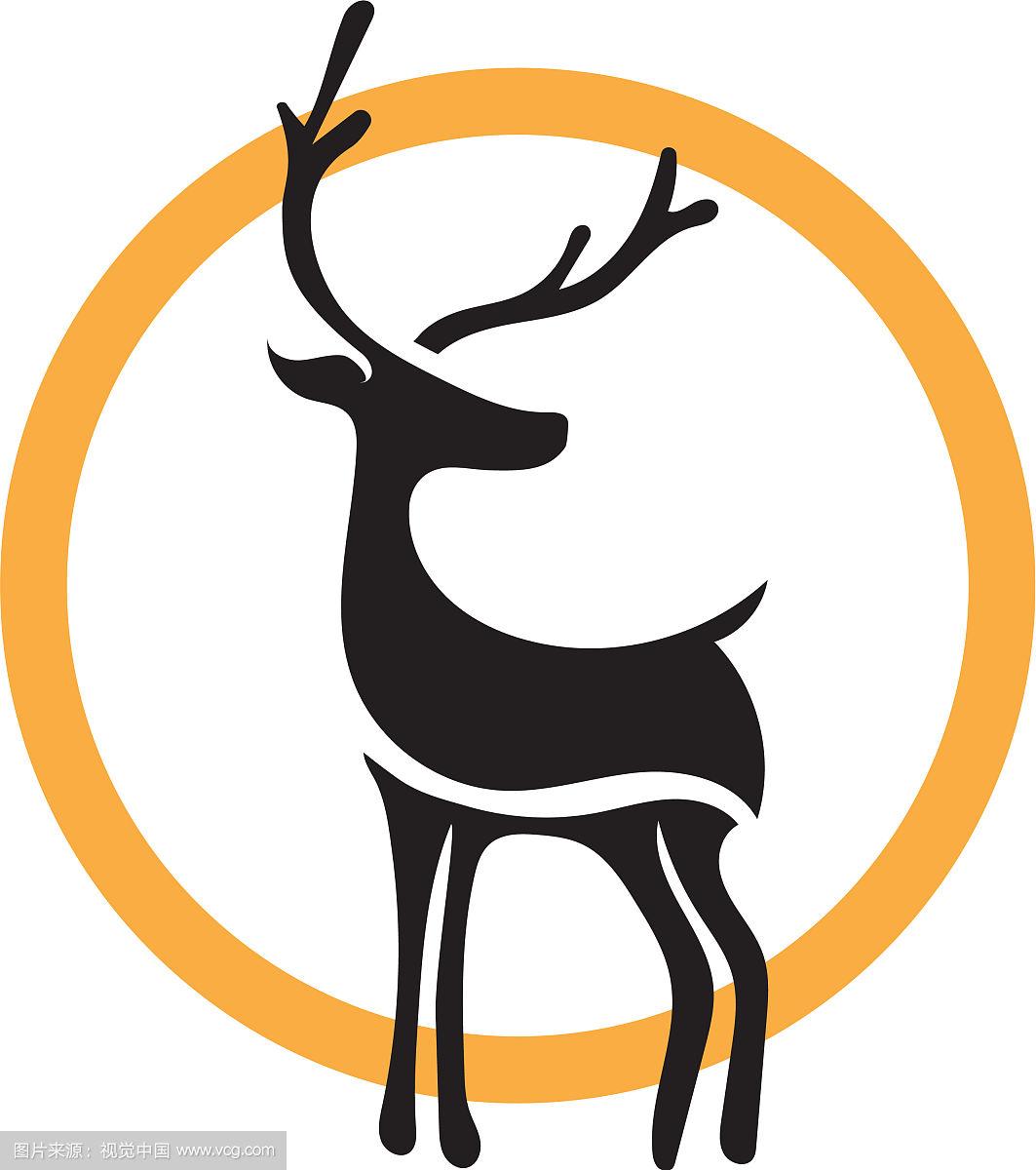 鹿图标设计