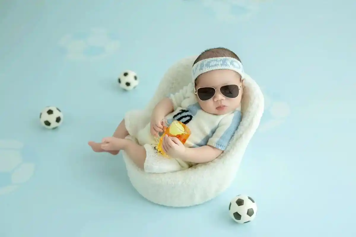 婴儿满月照拍摄.