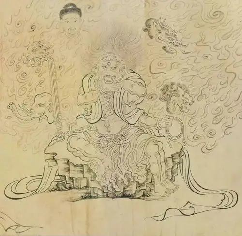 吴道子线描笔法