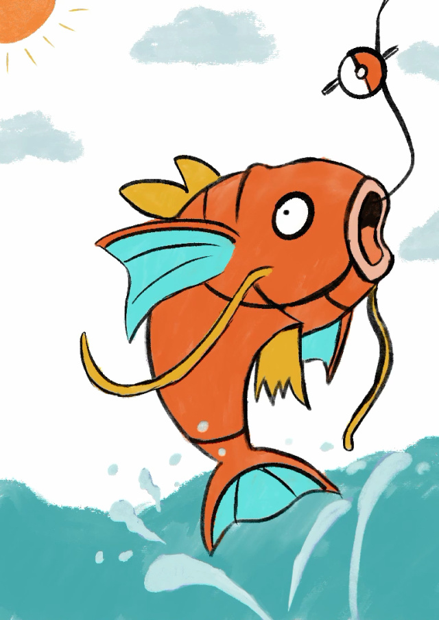 ipad简笔画,鲤鱼王