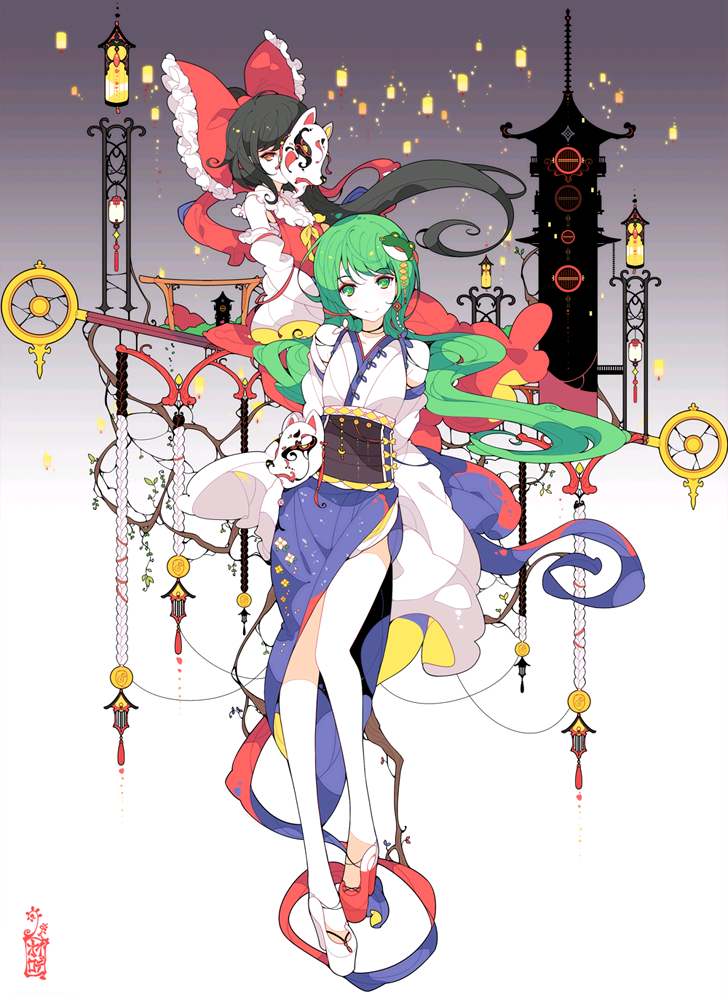 博丽灵梦 东风谷早苗 巫女组