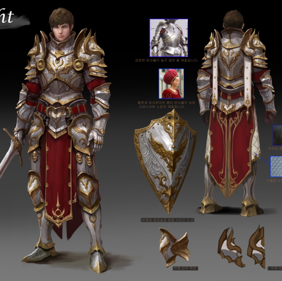 p57 欧美写实类铠甲战士 游戏角色服饰盔甲铠甲原画素材参考资料