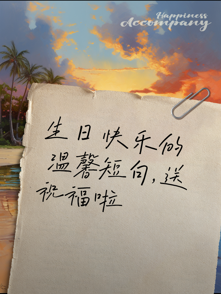 生日快乐的温馨短句,送祝福啦