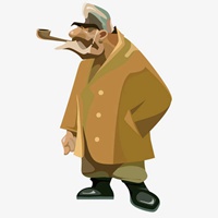 叼烟斗男人头像_微信头像图片大全