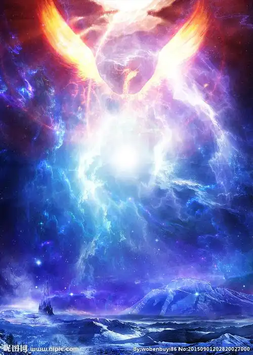 玄幻冰山火凤凰设计图__psd分层素材_psd分层素材_设计图库_昵图网
