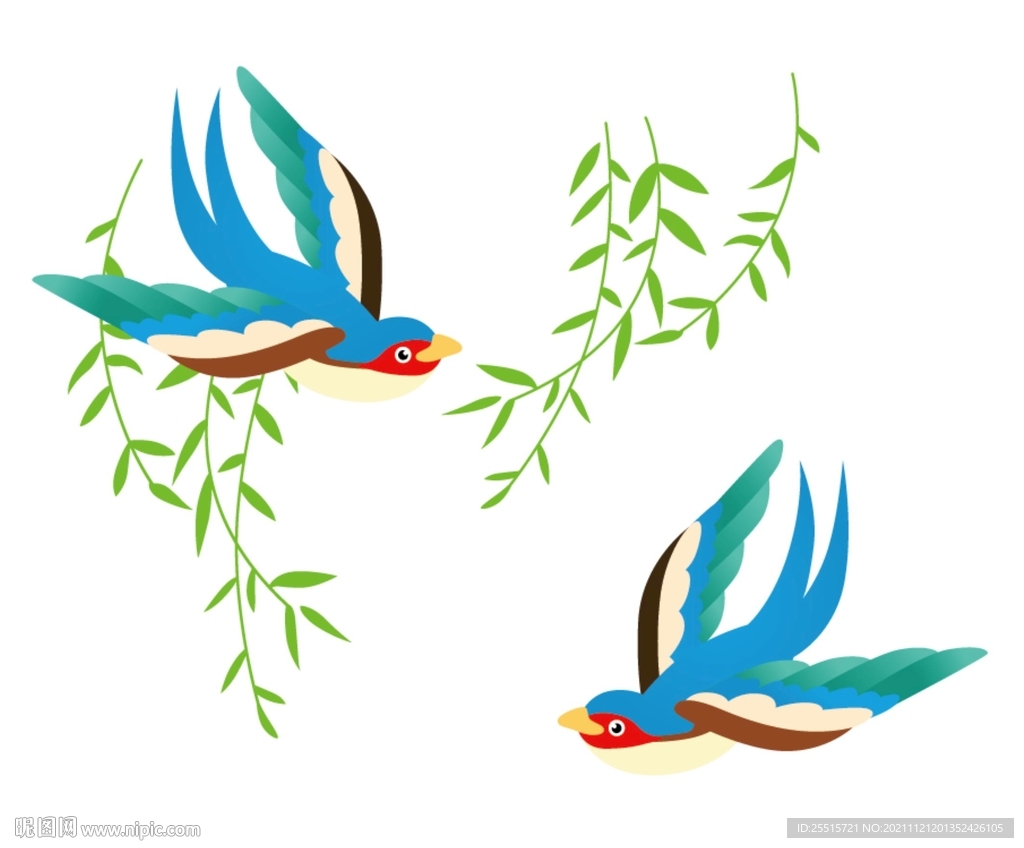 卡通矢量燕子图片