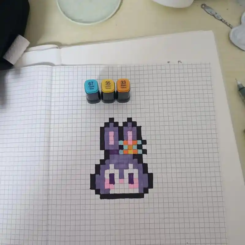 像素画教程|星黛露 .星黛露~   相信大家肯定画的比我好~ - 抖音